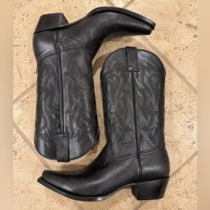 Shyanne Black Leather Western Boots